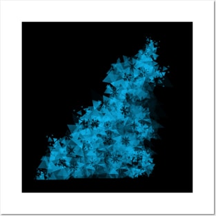 Geometric snow (my blue vision) Posters and Art